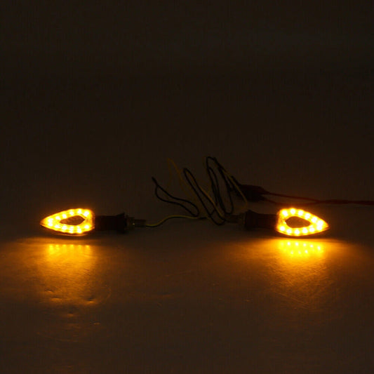 12V LED Turn Signal Indicator Blinker Amber Light for Universal Models