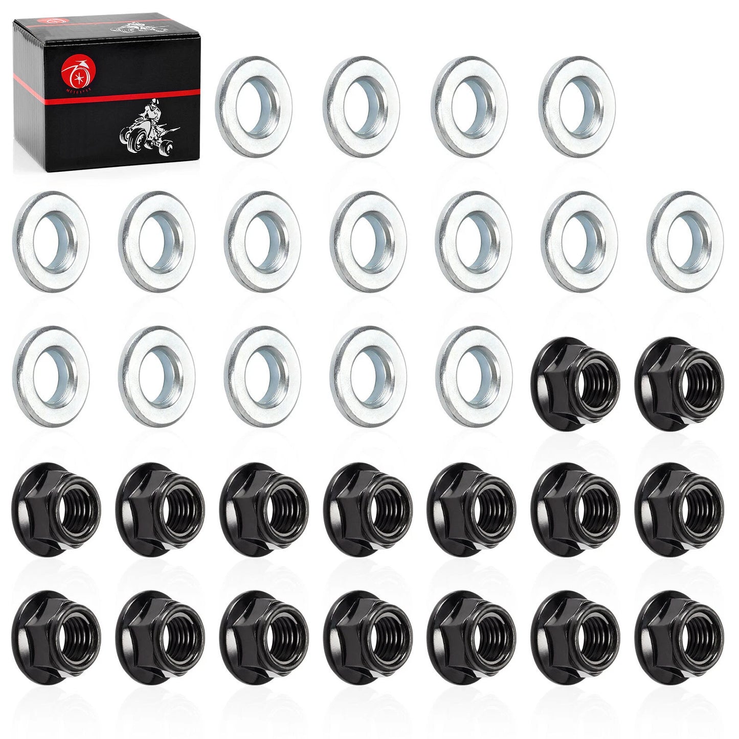 Wheel Lug Nuts & Washers for Yamaha YFZ350/YFZ450/YFM350/YFM660R