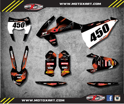 Custom Graphics Kit Barbed Decals Stickers for KTM EXC (2017-2019)