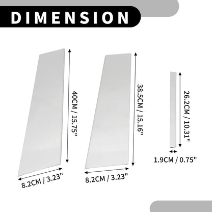 6 Pcs Car Pillar Window Trim for Lexus Sedan 4-Door (2021-2023) Chrome Silver