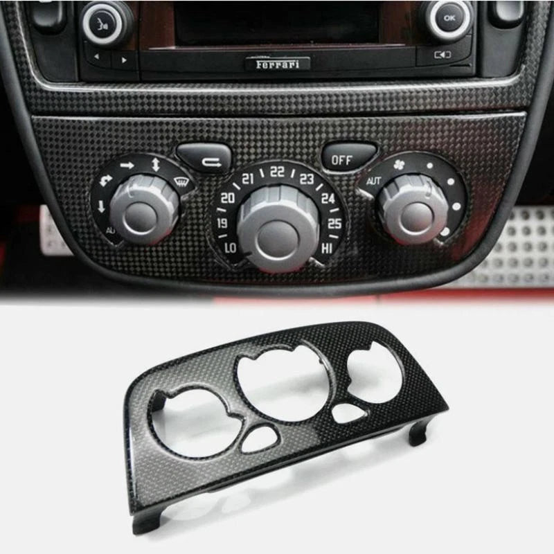 Real Carbon fiber Console AC Volume Knob Cover Replace For Ferrari F430 2005-09