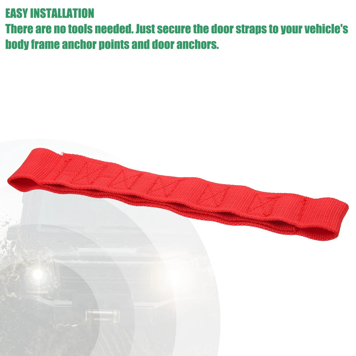 2 x Car Auto Door Limiting Check Straps for Jeep Wrangler YJ (1987-1995)