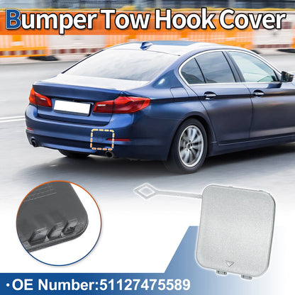 Rear Tow Hook Cover for BMW 530i 540i M5 (2001-2006) Silver Tone