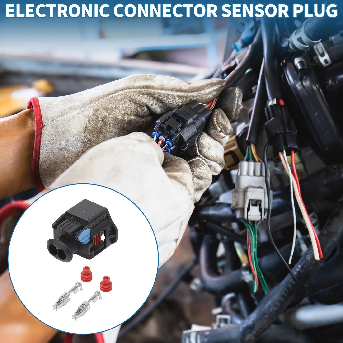 2 x Pin Electronic Connector Sensor Plug for Buick Regal LaCrosse