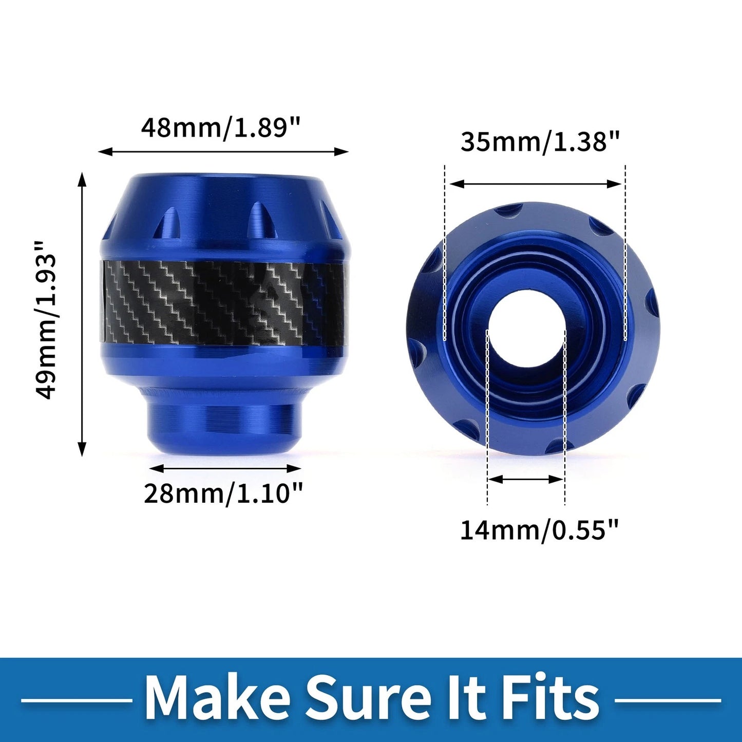 Frame Sliders Falling Protection Aluminum Alloy Blue 2 x for Motorcycle
