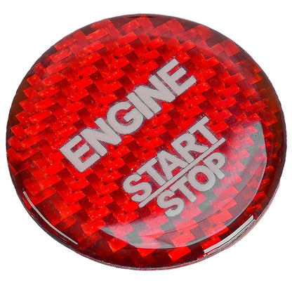 Red Carbon Fiber Engine Start Stop Push Button Cap Cover for Mercedes-Benz