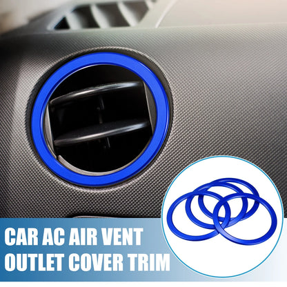 AC Air Vent Outlet Cover Ring Trim / 4 x Blue / for Toyota Tundra (2014–2021)