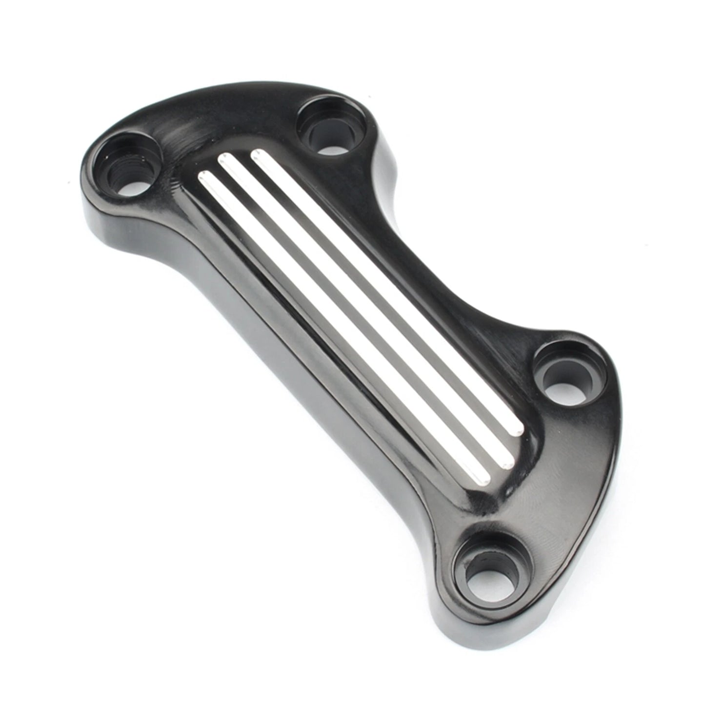 Handlebar Riser Top Clamp for Harley Night Train (1999-2009) Black/White