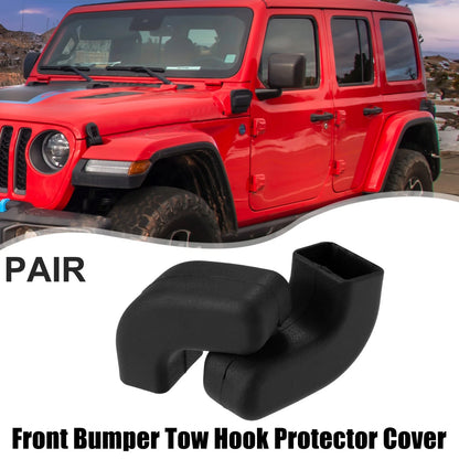 Front Bumper Tow Hook Protective Cover for Jeep Wrangler JK JL (2018-2023)