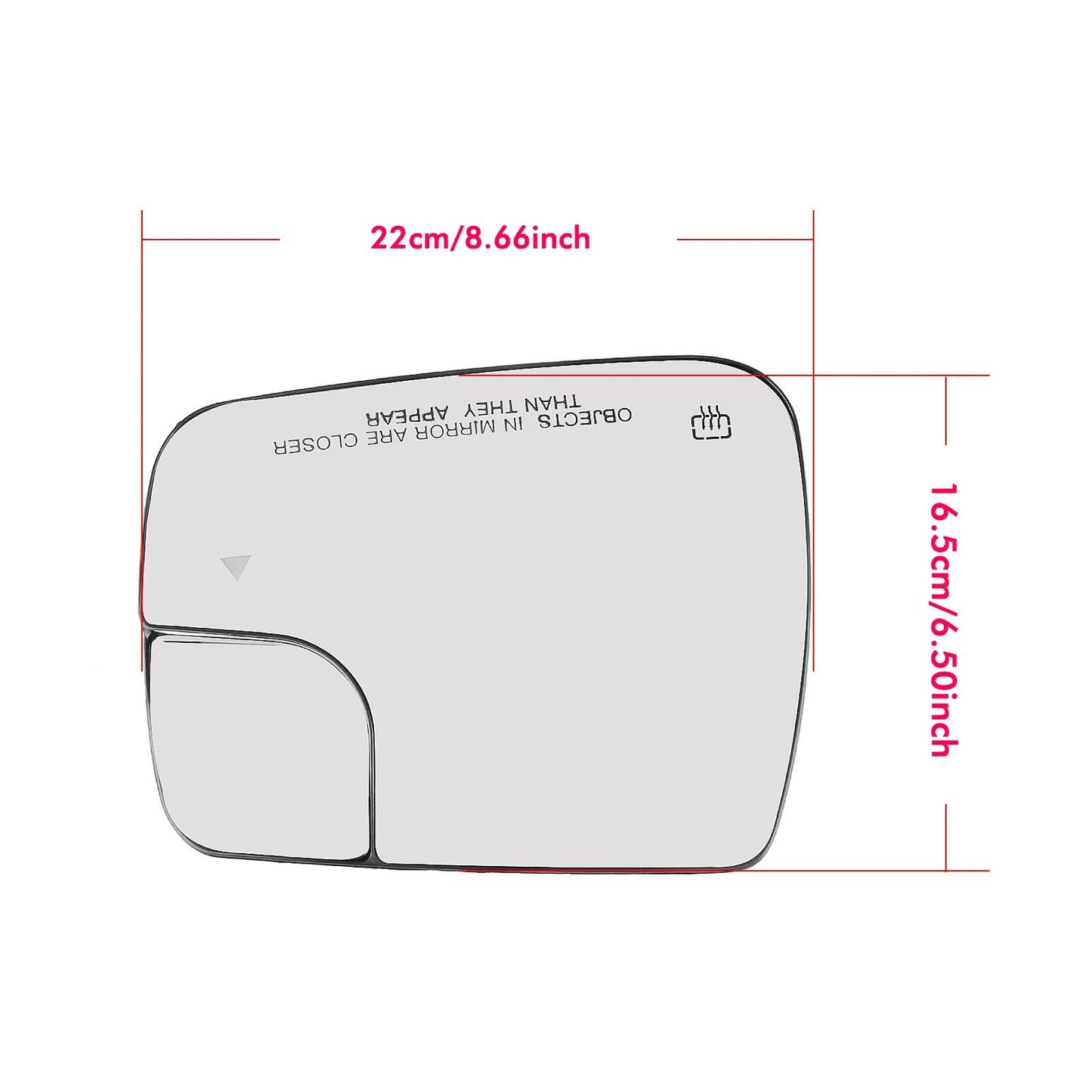 Right Rearview Mirror Glass for Dodge Ram 1500 (2009-2018)