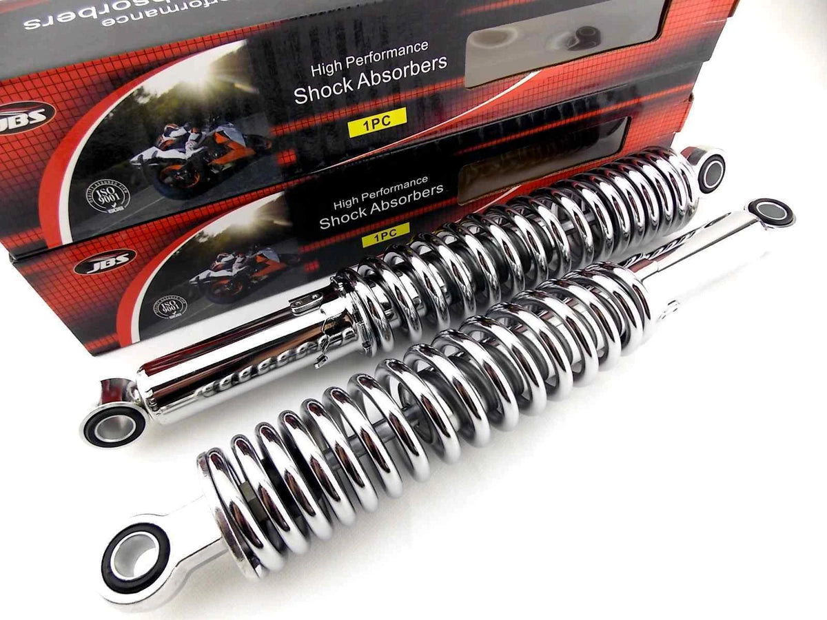 365mm JBS Chrome Rear Shock Absorbers for Suzuki VX800 (1990-1991)