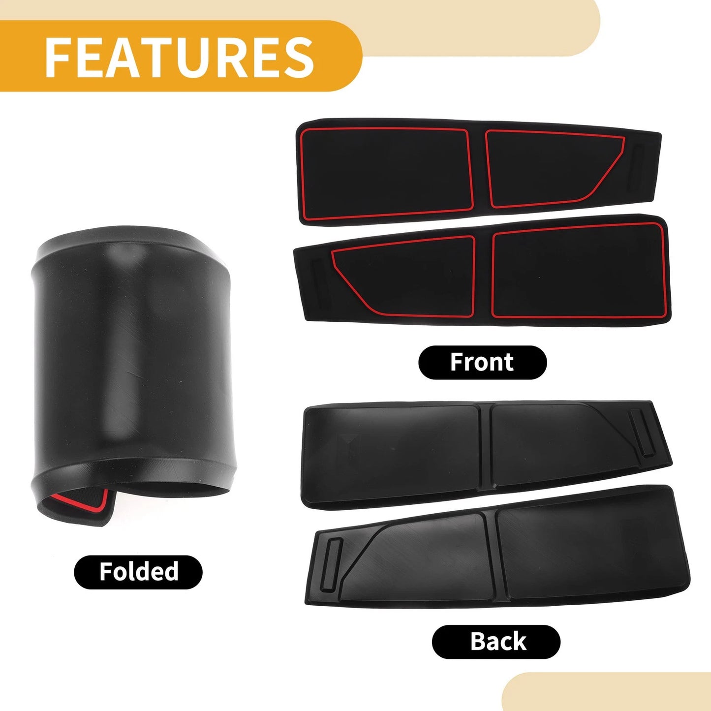 Dashboard Cover for Ford Bronco Accessories Black Red (2021-2024)