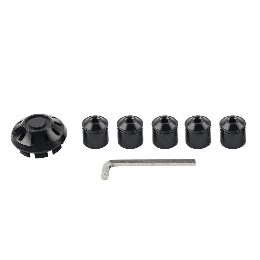 Black Front Hubcap Screw Wheel Cover for Vespa Primavera/Sprint 150 (13-21)