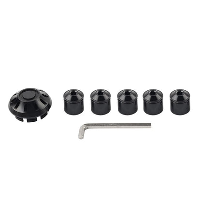 Black Front Hubcap Screw Wheel Cover for Vespa Primavera/Sprint 150 (13-21)