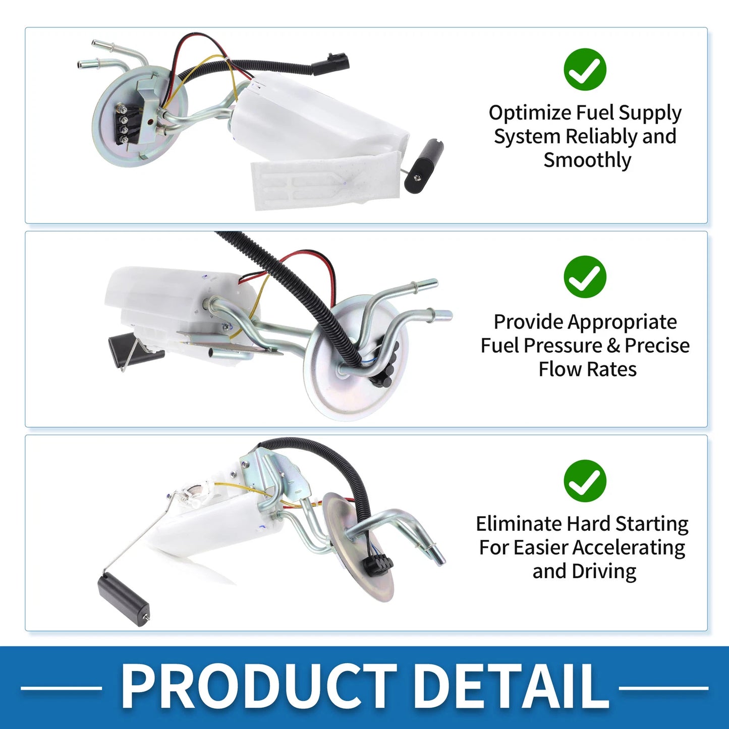 Electric Fuel Pump Assembly 18 Gallon for Ford F-150 F-250 (1990-1997)