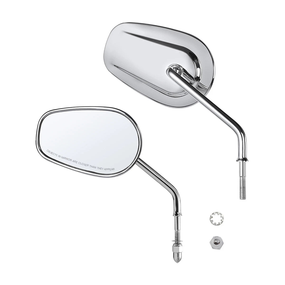 Chrome Rear View Mirrors for Harley Sportster XL 883 1200 Touring Road Glide
