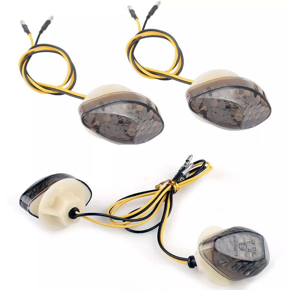 Smoked LED Flush Mount Turn Signals for Honda CBR600 2003-2012, 1000RR 2004-2007