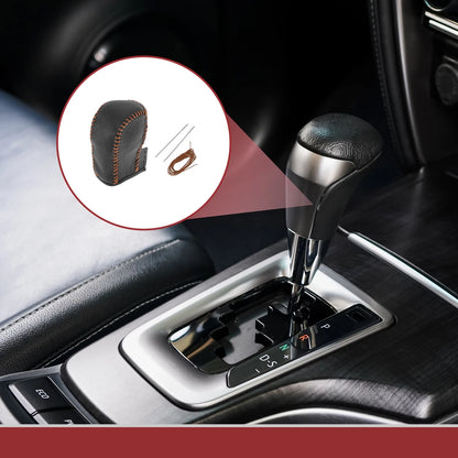 Knob Cover for Acura ZDX (2010 - 2012) Faux Leather Black/Brown