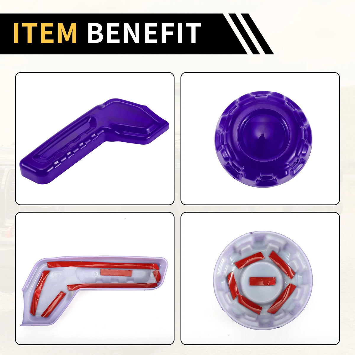 Seat Adjustment Button Cover Trim for Jeep Gladiator JT (2018-2024) Purple