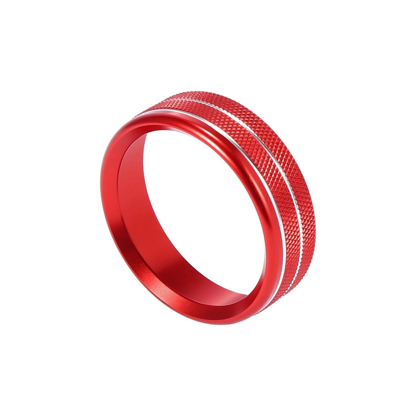 4pcs Air Conditioner Knob Ring Covers for Ford F150 XLT (2015-2019) Red