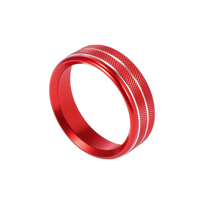 4pcs Air Conditioner Knob Ring Covers for Ford F150 XLT (2015-2019) Red
