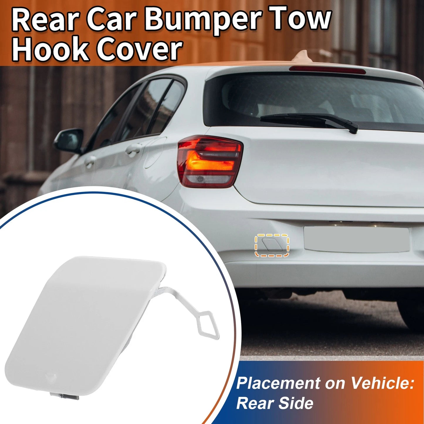 1 x Rear Bumper Tow Hook Cover for BMW 1 Series