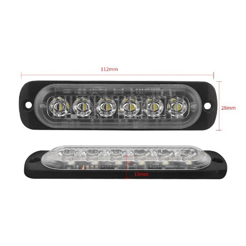 2 x 12V Off-Road Fog Lamp LED Work Light Flood Light Accessory for Universal