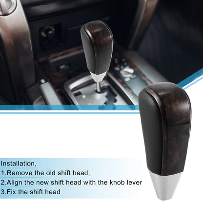 Gold Tone Black Gear Shift Knob for Toyota Land Cruiser (2016-2021)