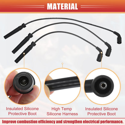 4 x Spark Plug Wire Ignition Coil Cable for Chevrolet Aveo Aveo5
