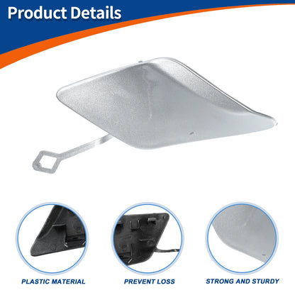Front Bumper Tow Hook Cap for Mercedes-Benz C250 (2012-2015) Silver Tone