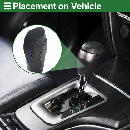 Black Carbon Fiber Gear Shift Knob Cover for Subaru Forester (2018-2023)