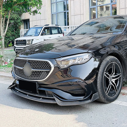 3 x Front Spoiler Lip Splitter Kit for Benz W214 E260 E300 AMG (2024) Carbon
