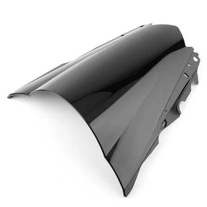 Black Double Bubble Windshield for Yamaha YZF-R25, YZF-R3 (2014-2018)