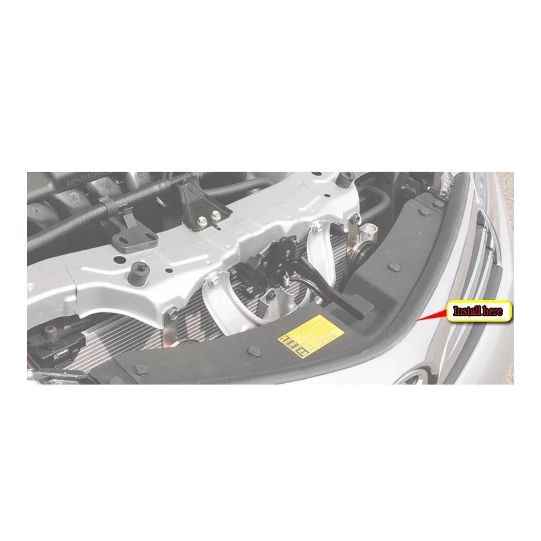 Rubber Front Hood Sealing Strip for Toyota Corolla (2014-2017)