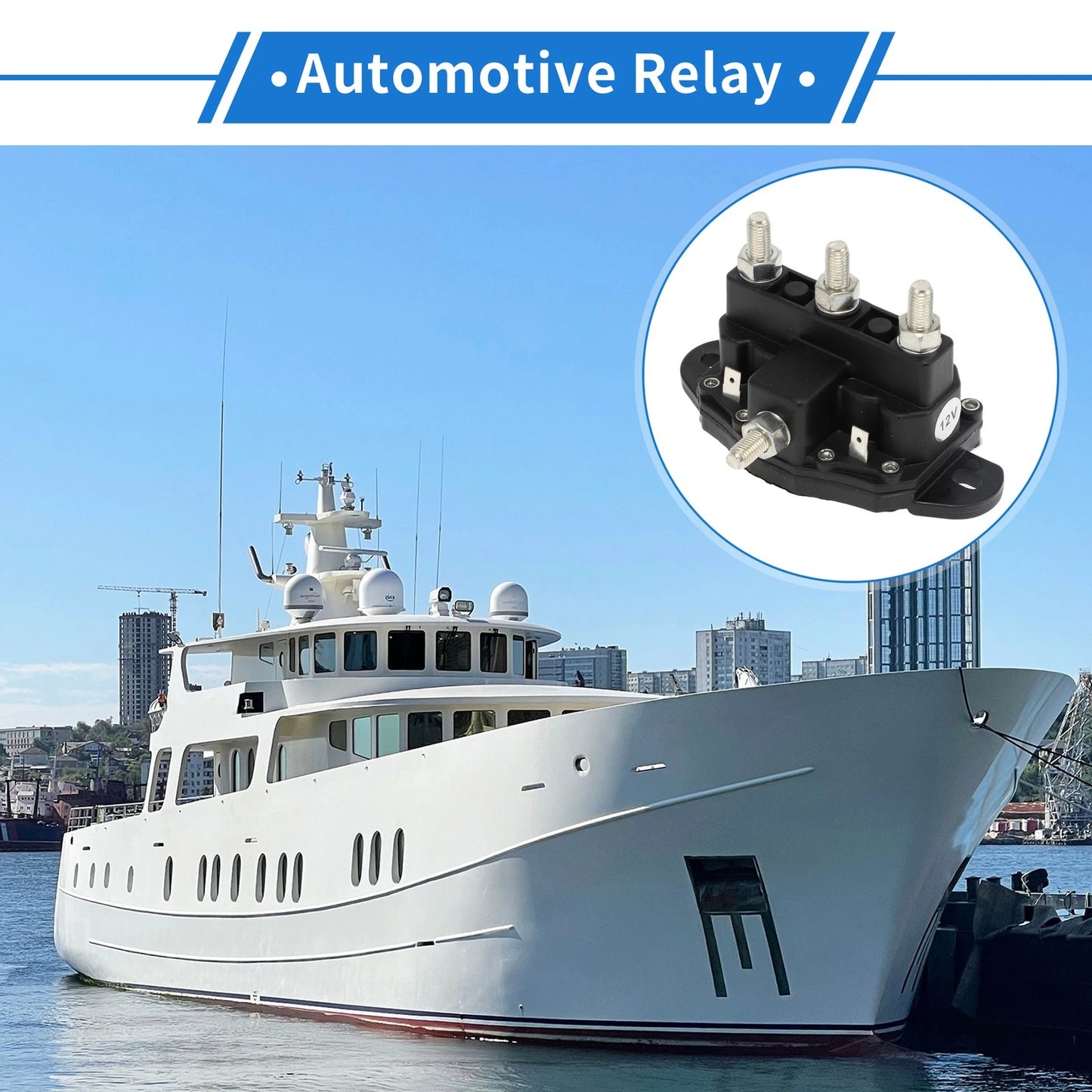 Set Marine Winch Motor Reversing Solenoid Switch Intermittent Duty 6 Terminal