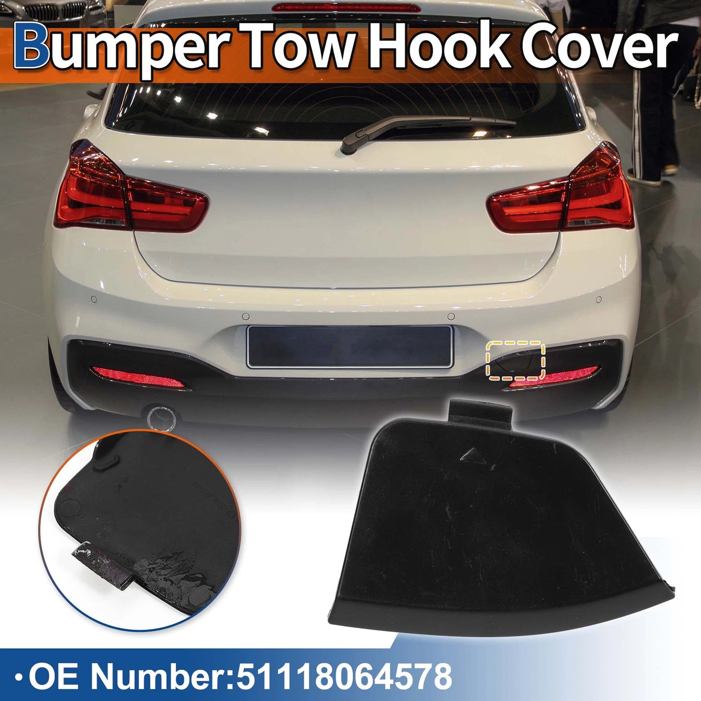 Rear Tow Hook Cover for BMW 114i (2015-2018)