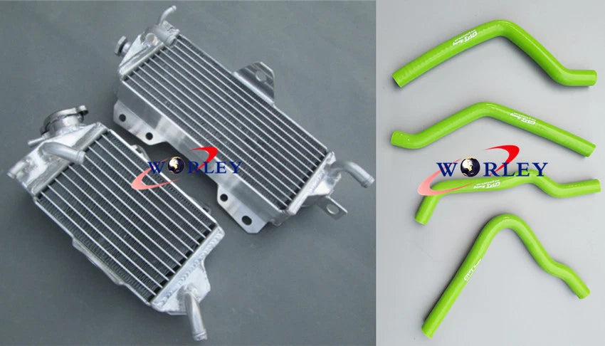 Aluminum Radiator & Silicone Hose for Kawasaki KX125 KZ125 (1990-1991)