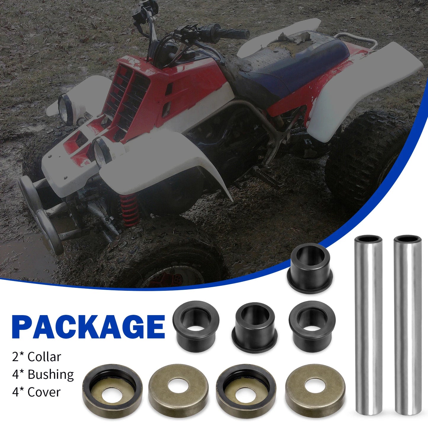 Upper J-Arm Bearing Bushing Rebuild Kit for Yamaha Banshee 350 (1987–1990)