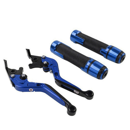 Blue Extendable Brake Clutch Levers Grip Set for Yamaha YZF R3 R25 (2015-2023)
