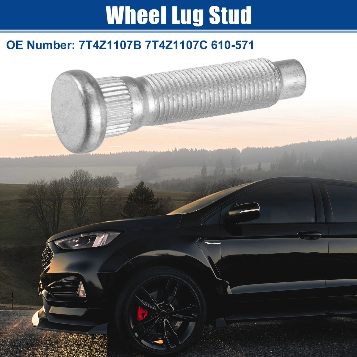 20 x 1/2"-20 Wheel Lug Studs for Ford Lincoln (No.7T4Z1107B)