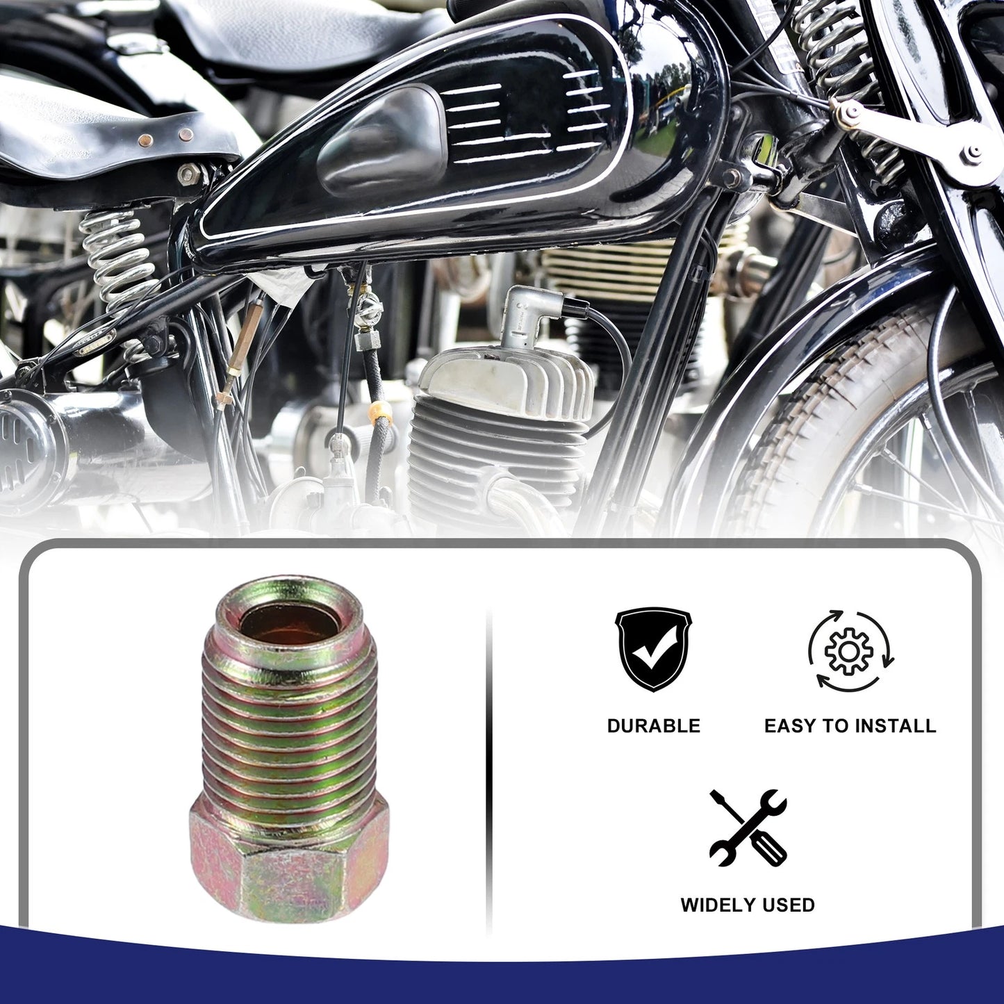 10 x 3/16" Hydraulic Motorcycle Brake Line Tube Fittings