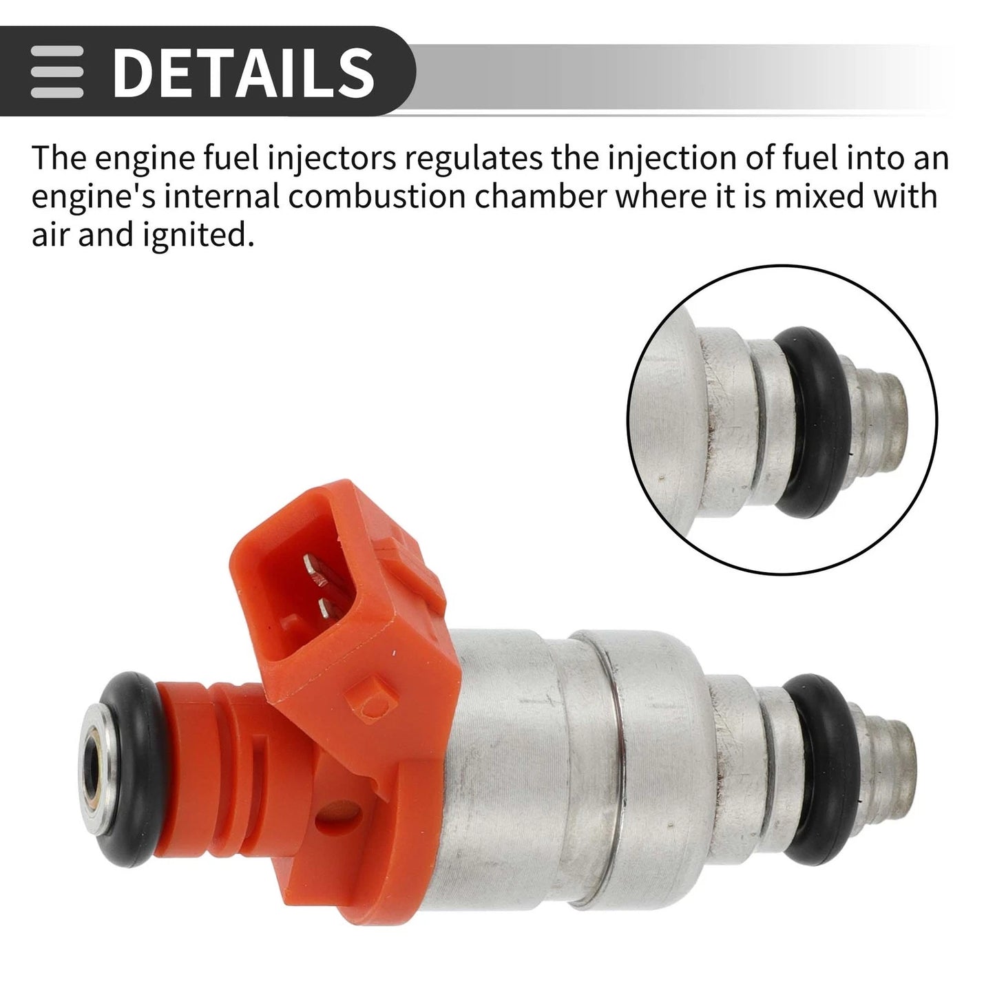 0.8 Fuel Injector Silver Tone for CHEVROLET Matiz (2005-2013)