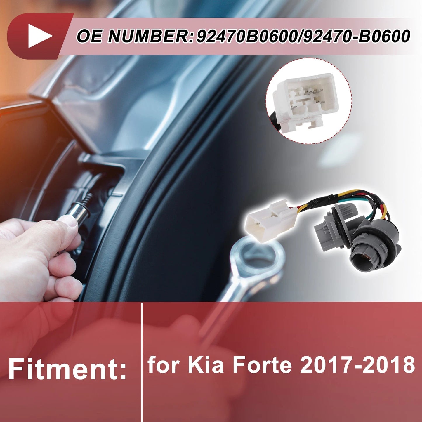 Taillight Socket Wiring Harness for Kia Forte (2017-2018)