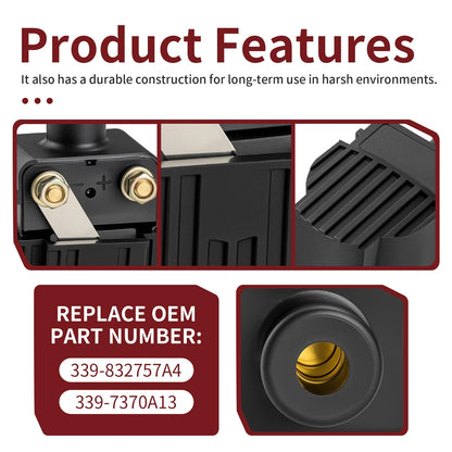 Ignition Coil 2-Pack for Mercury Outboard 25HP 1980-2006