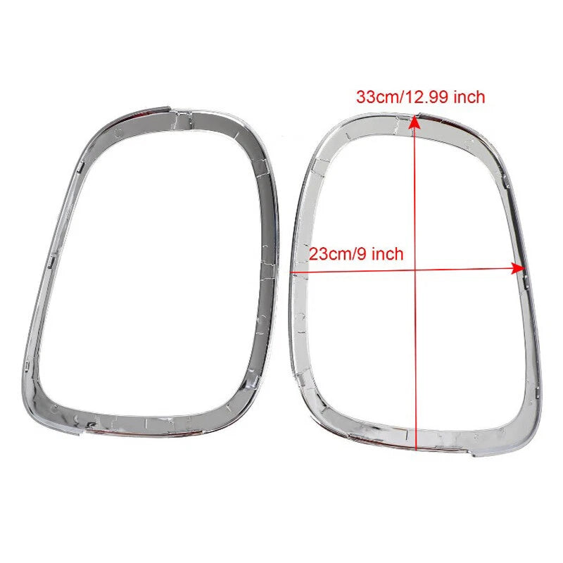 2 x Chrome Rear Tail Light Trim Rings for Mini Cooper S F55 F56 F57 (2014-2018)