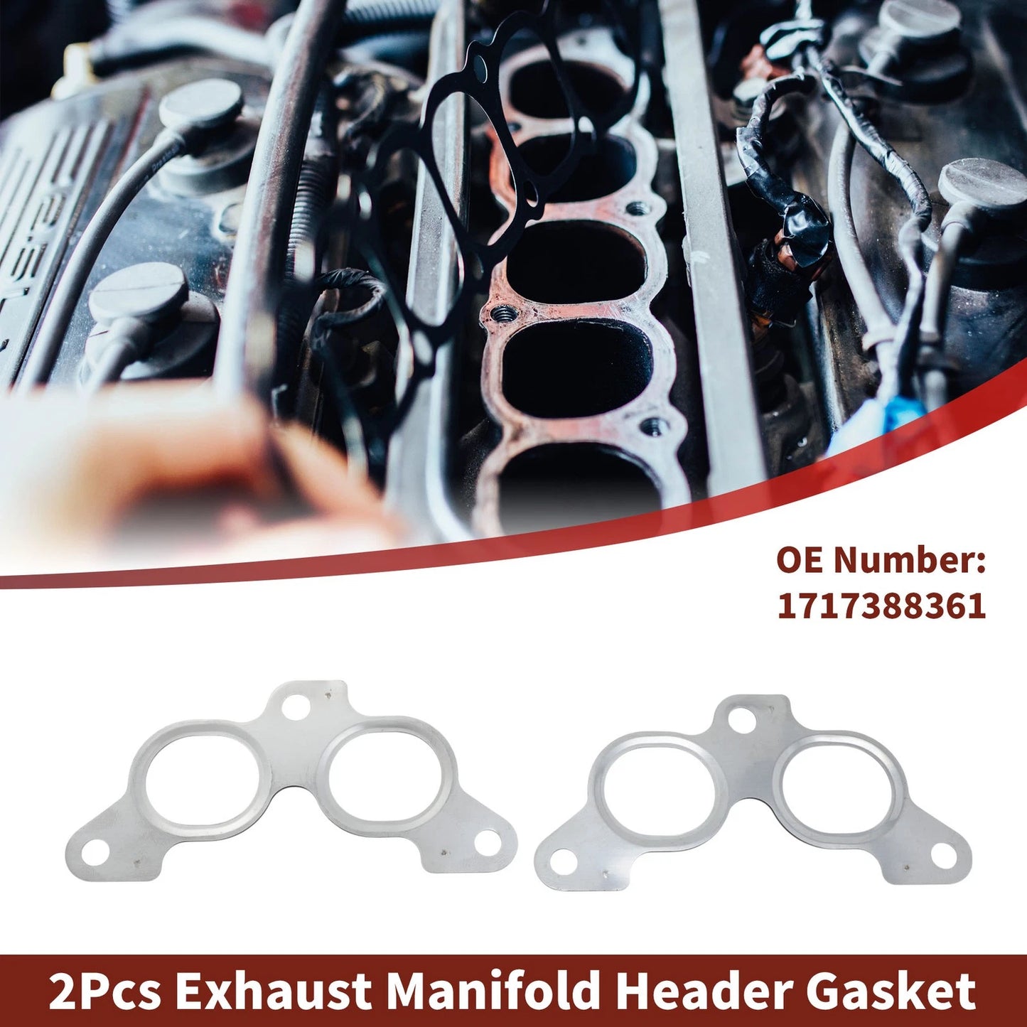 2 x Exhaust Manifold Header Gasket for Toyota Celica (1985–1989)