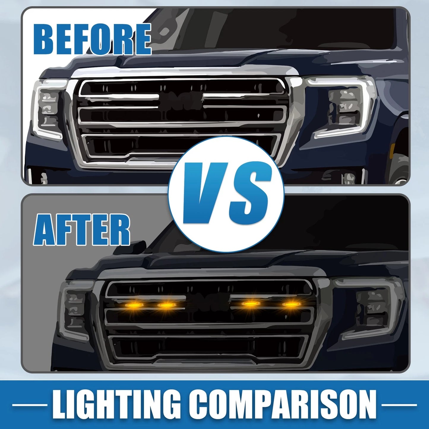 Grill LED Light Front Grille Light Set for Toyota 4Runner TRD Pro (2014-2023)