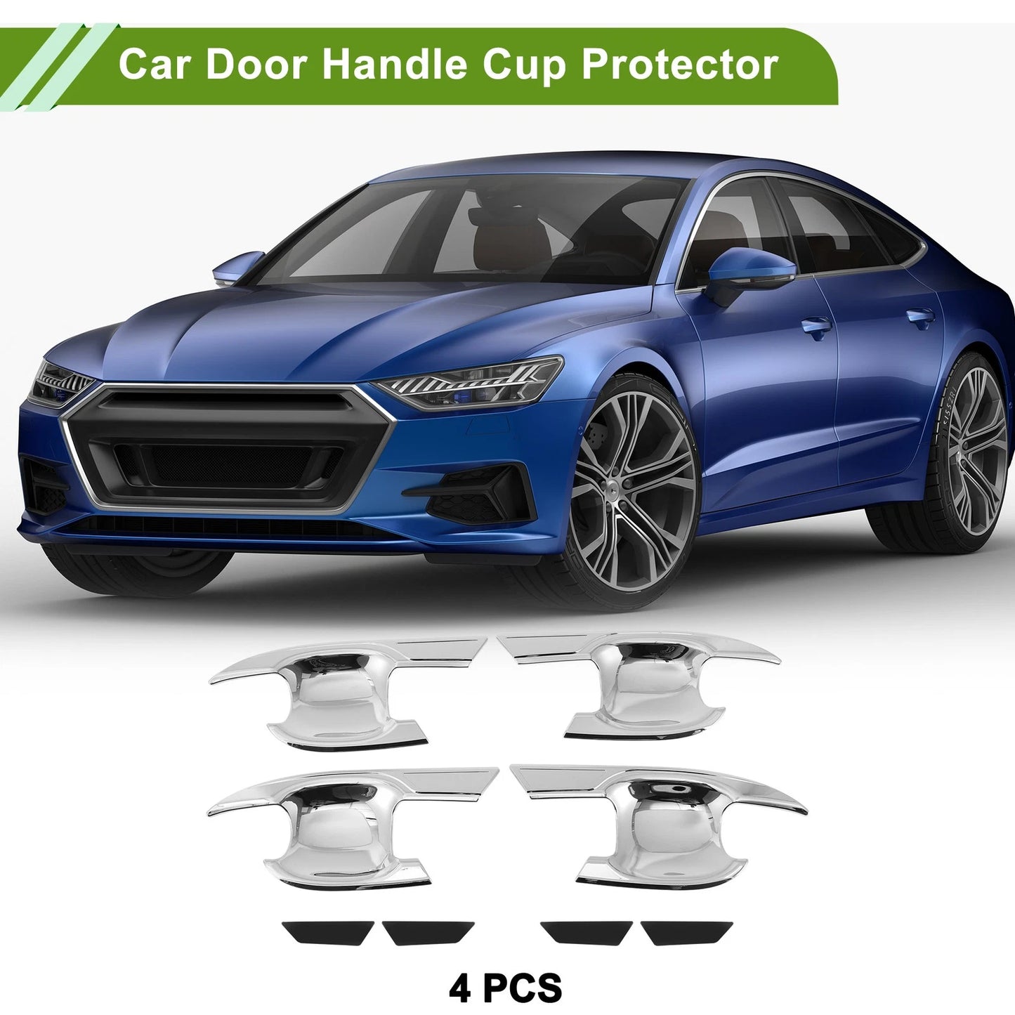 Black Door Handle Cup Protector for Toyota Highlander Kluger (2014-2023)