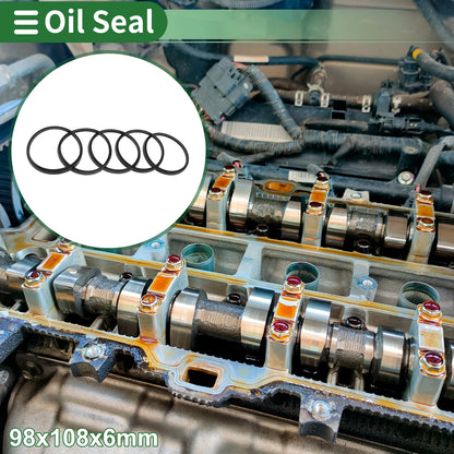 Oil Seal 98x108x6mm NBR Black 5 pcs for Make Model