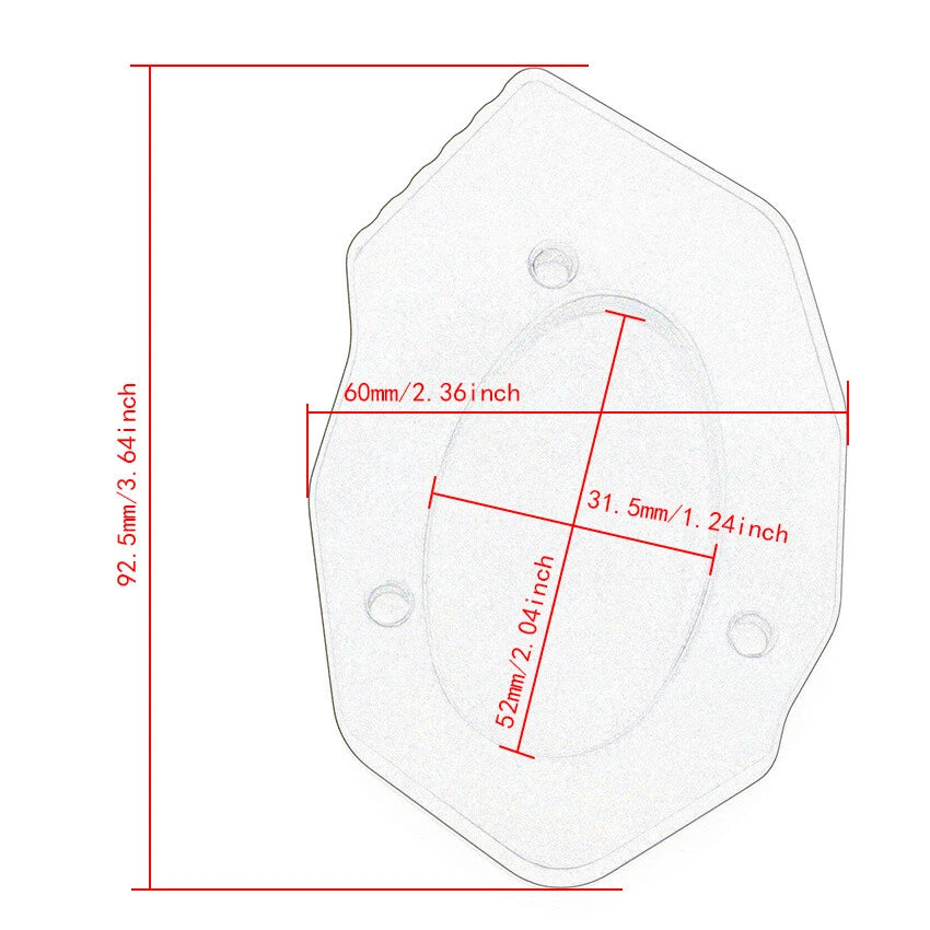 Side Stand Enlarge Plate Kickstand Extension for Kawasaki ZR800 (2013-2016)